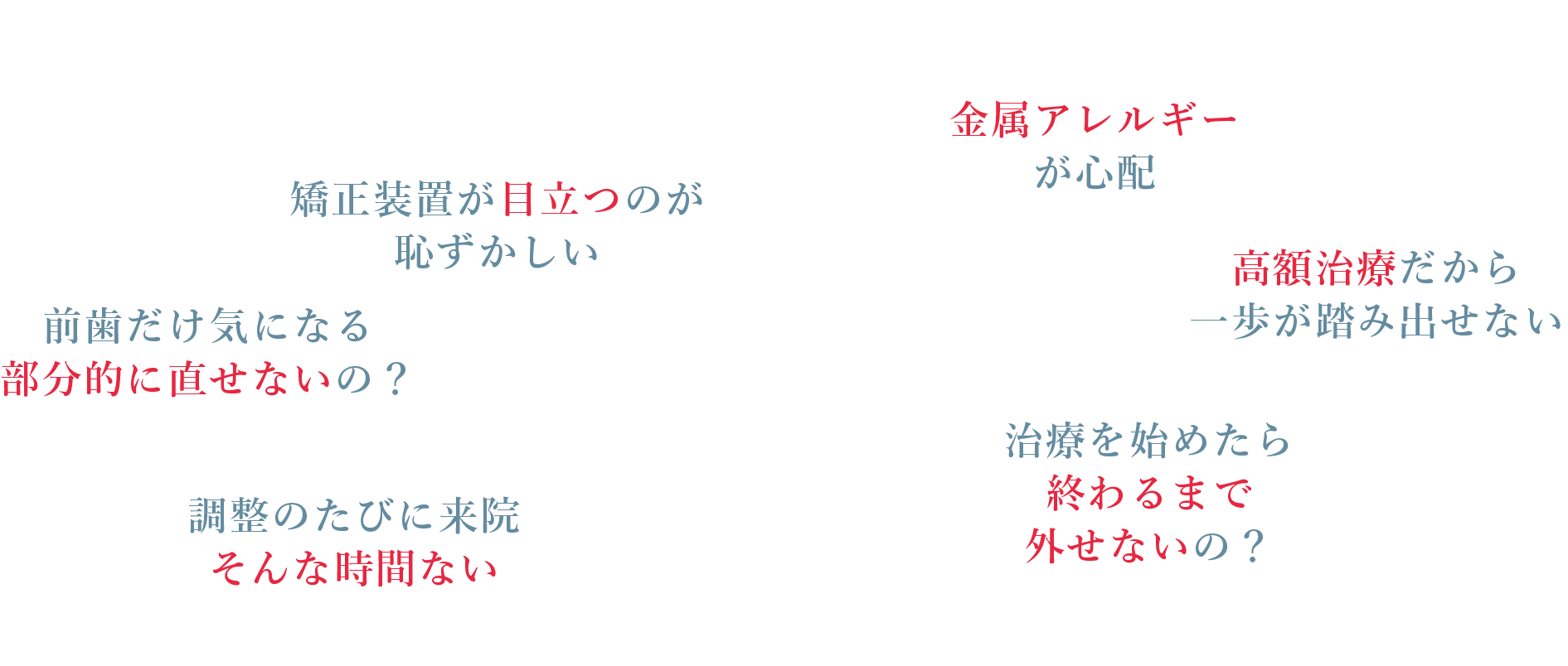 歯の矯正のお悩み